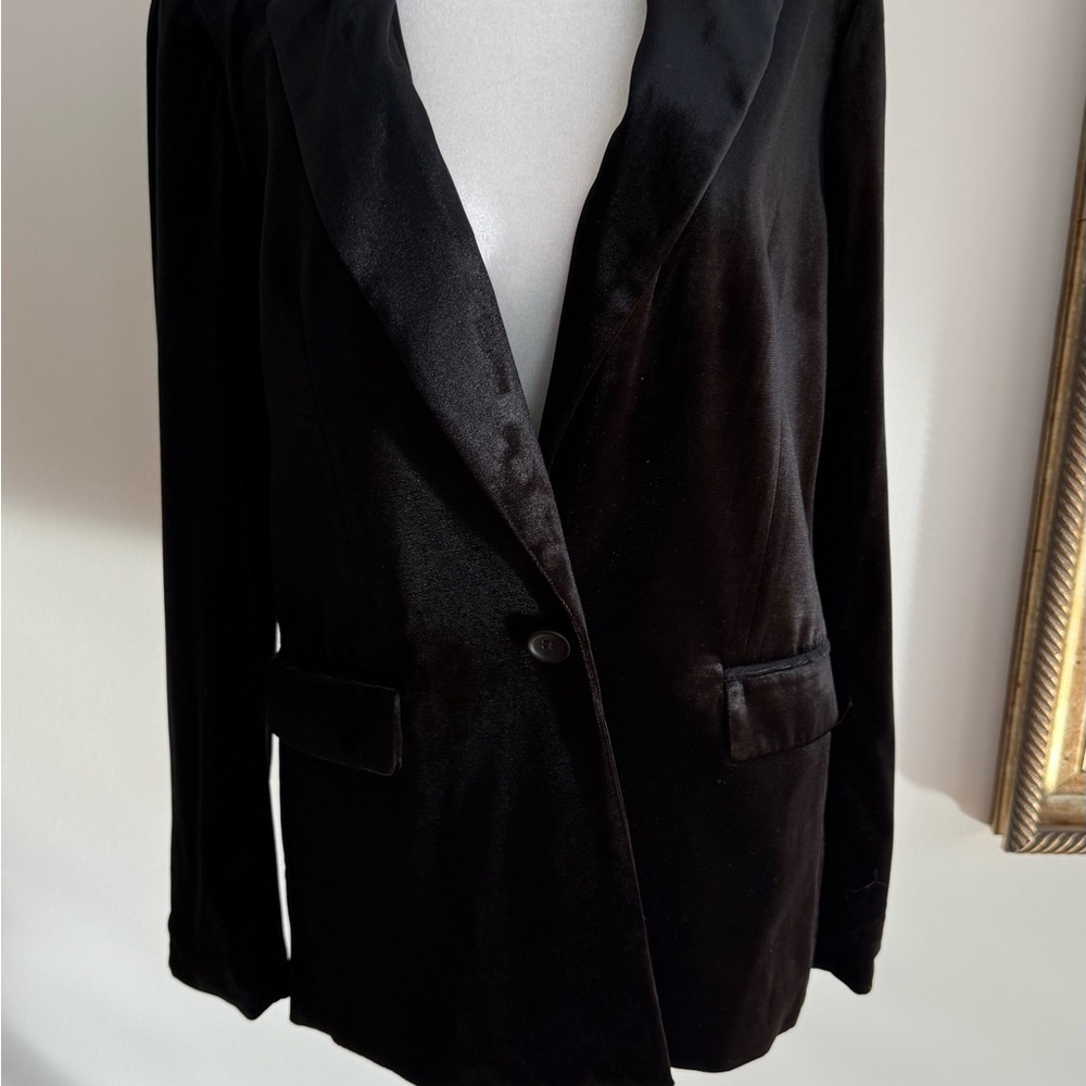 Banana Republic Velvet Black Blazer